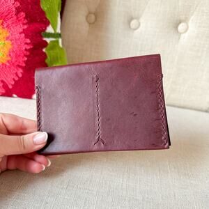 Madewell Bifold Oxblood Red Brown Passport Case